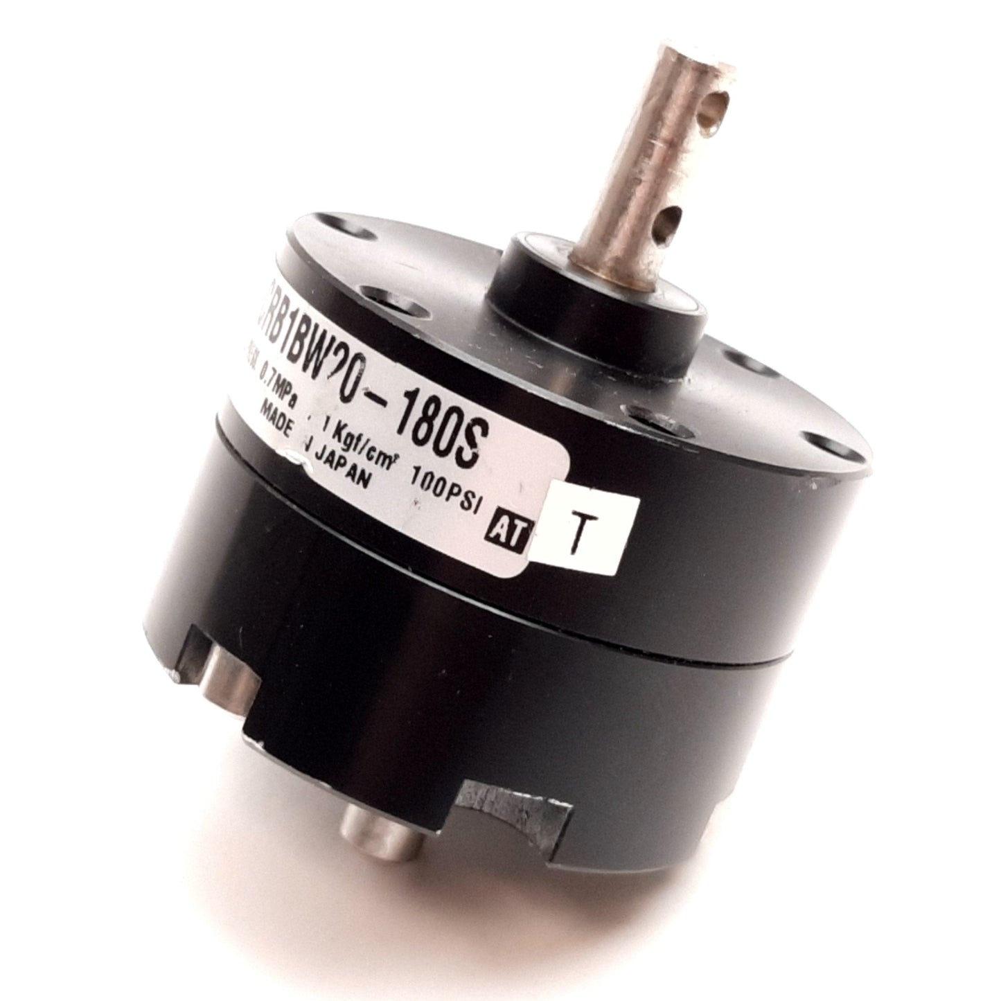 Used SMC NCRB1BW20-180S Rotary Actuator, Vane Type, Bore: 20mm, Rotation: 180°