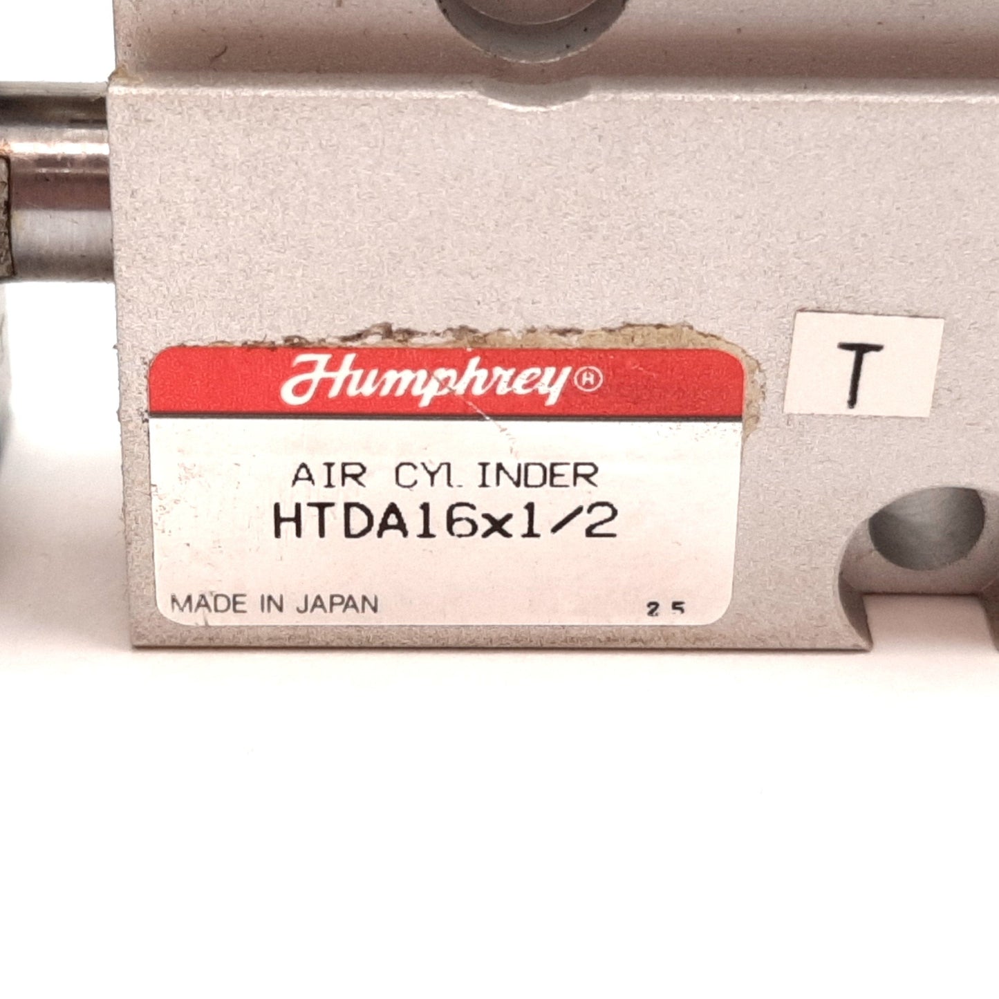 Used Humphrey HTDA16x1/2 Pneumatic Cylinder, Bore: 16mm, Stroke: 0.5" 12.7mm, M5x0.8