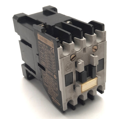 Used Allen Bradley 509-T0D Contactor 4 Pole 3 Phase, 600v AC 9A Max, 120V AC Coil