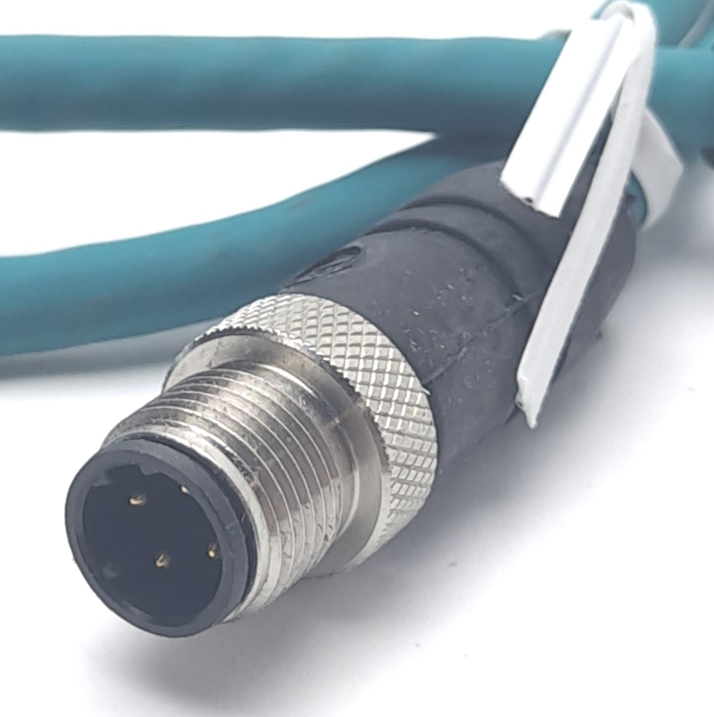 Used Lumberg Automation 0985 706 103/1M Cat 5E Ethernet Cable, RJ45 to M12, Cable 1M