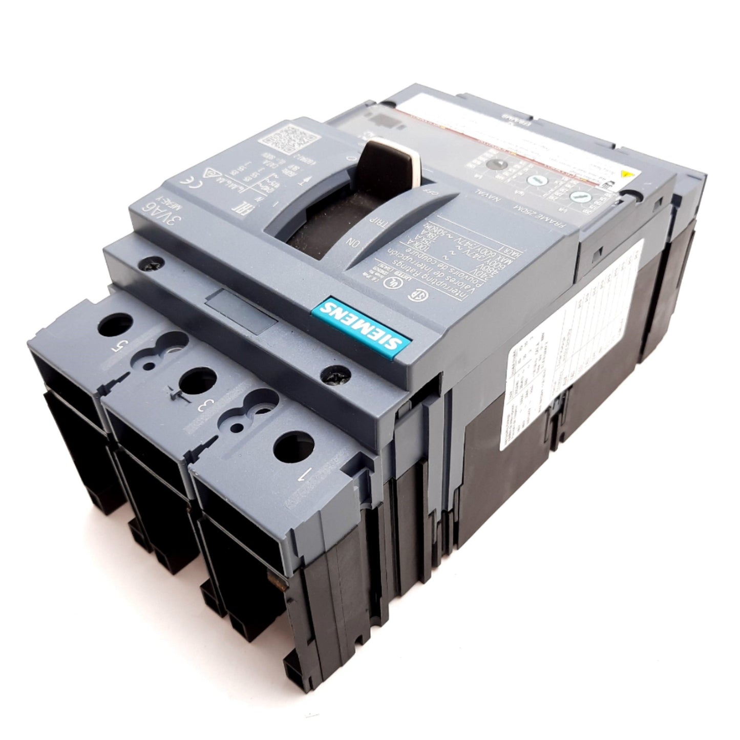 New Siemens 3VA6225-5HL31-0AA0 Circuit Breaker, 3-Pole, Rating: 250A 690VAC