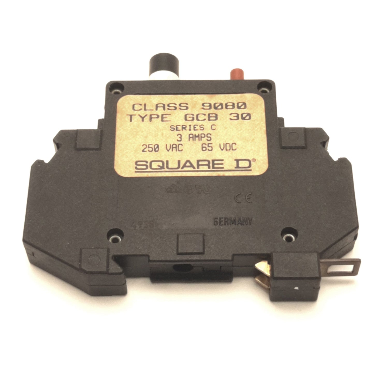 Used Square D Class 9080 GCB30, Circuit Breaker Series C, 3A 250VAC, 65V DC