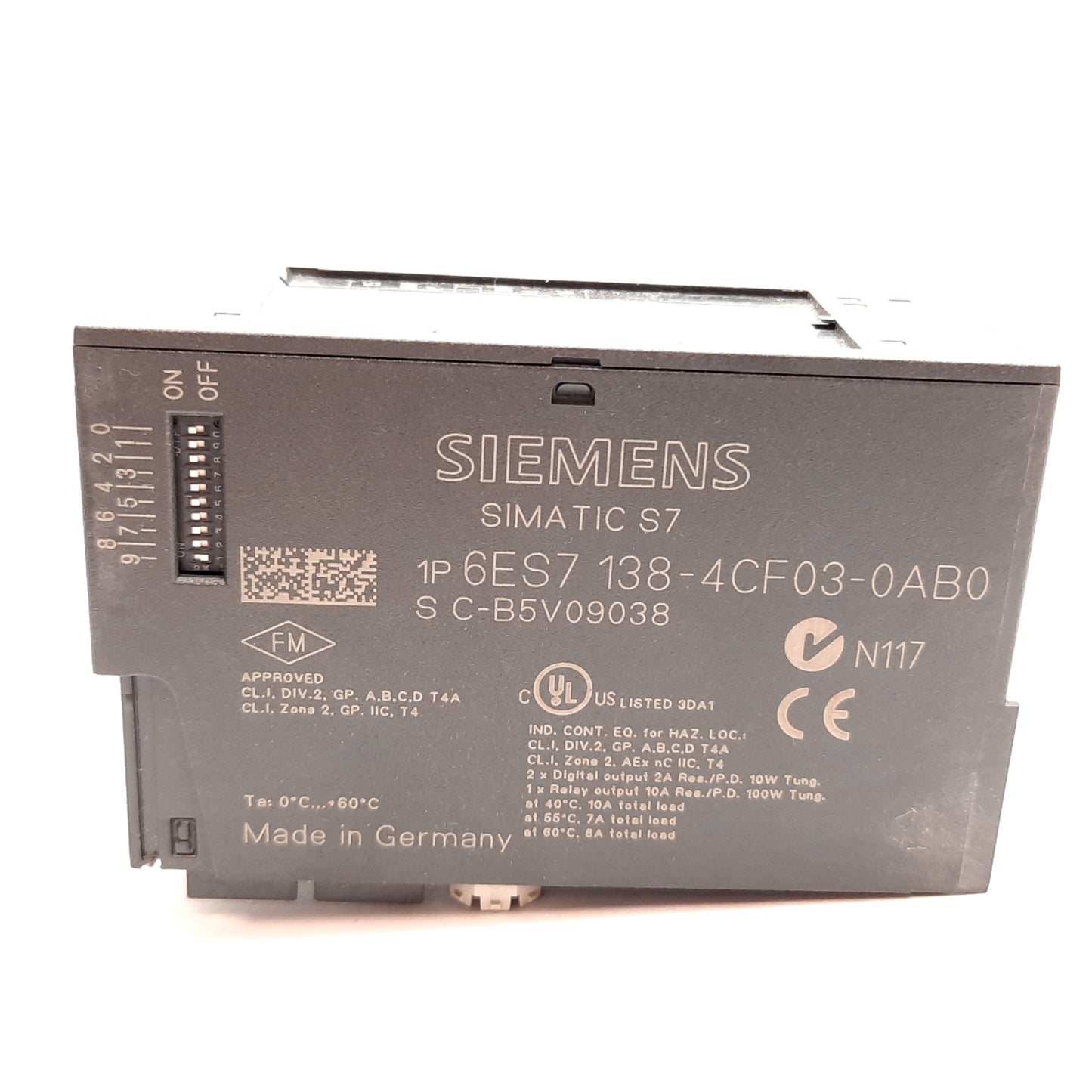 New Siemens 6ES7 138-4CF03-0AB0 Simatic PLC Power Module, PM-E F PROFIsafe, 24VDC