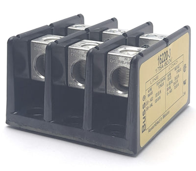 New – Open box EATON 16220-3 Power Distribution Block 600V 175A 2/0-14 to 4x 4-14AWG Foot Mount
