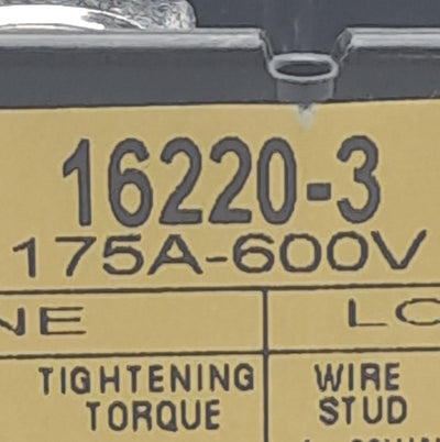 New – Open box EATON 16220-3 Power Distribution Block 600V 175A 2/0-14 to 4x 4-14AWG Foot Mount