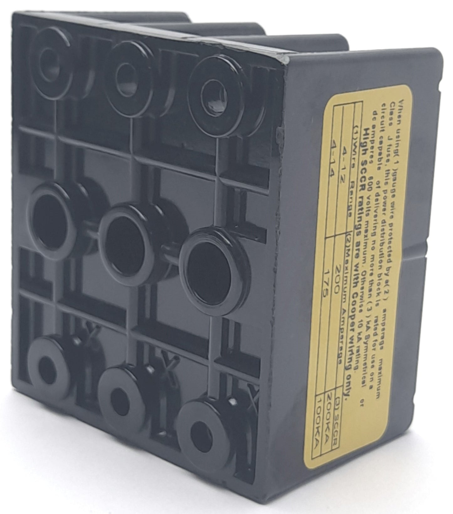 New – Open box EATON 16220-3 Power Distribution Block 600V 175A 2/0-14 to 4x 4-14AWG Foot Mount