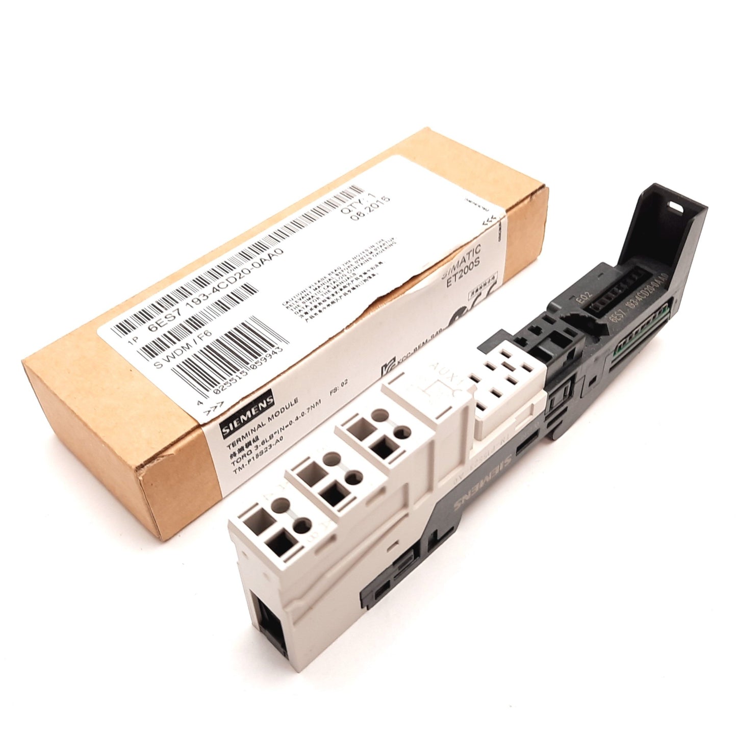 New Siemens 6ES7 193-4CD20-0AA0 Simatic Terminal Base E-Stand Module, DIN Rail