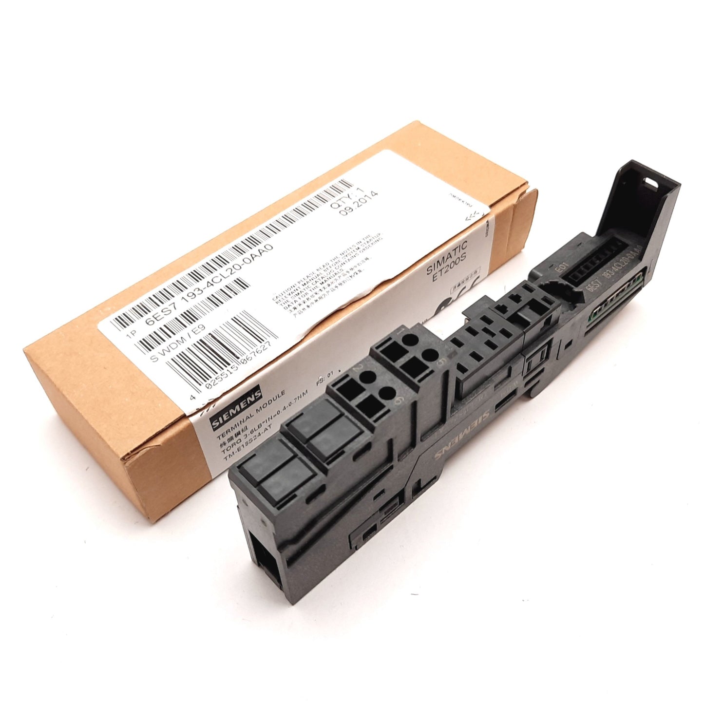 New Siemens 6ES7 193-4CL20-0AA0 Simatic Terminal Base E-Stand Module, DIN Rail