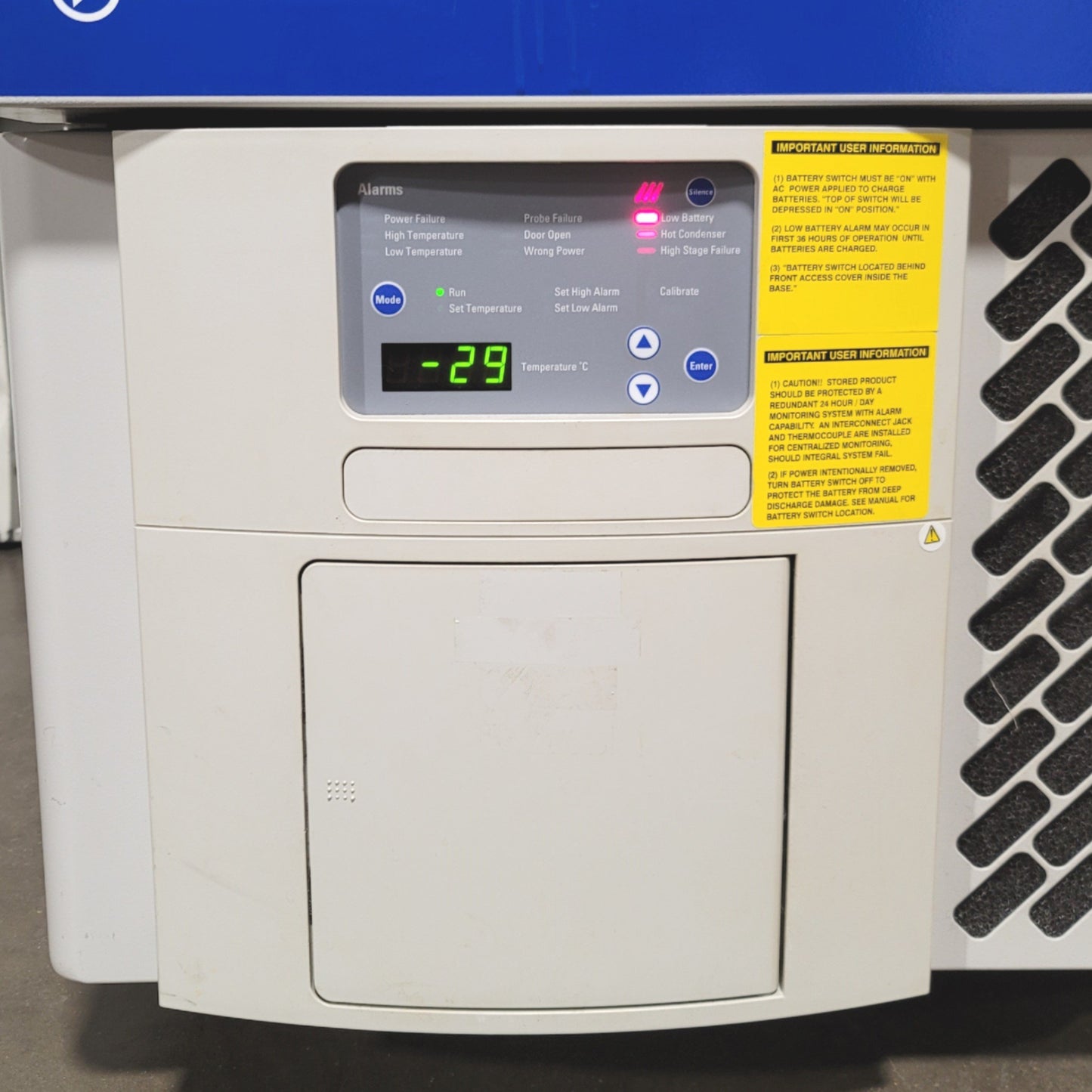 Used Fisher Scientific 8956 Isotemp Ultra Low Temp Upright Freezer -86°C 17CuFt 115V