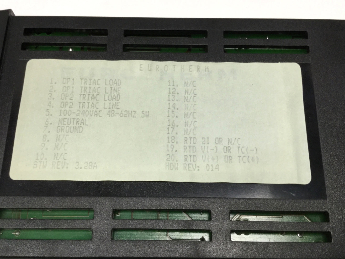 Used Eurotherm 808 Digital Temperature Controller 100-240VAC, 32-600øF, Type J, Triac