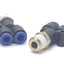 New Lot of 5 SMC KQU06-02S One-Touch Fitting Y-Branch, ø6 Tubing, R 1/4 Port