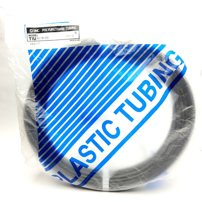 New  SMC TIUB07B-20 Polyurethane Pneumatic Tubing 1/4" OD, ID 0.17" 20m Roll, Black