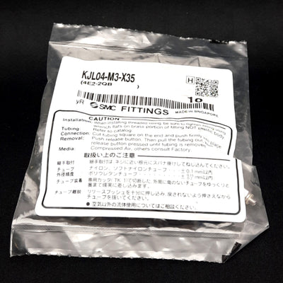 New Lot of 10 SMC KJL04-M3-X35 Pneumatic Male Elbow One-Touch Fittings M3, 5/32 P2C