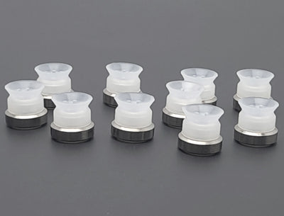 New Lot of 10 SMC ZP10CS Silicon Vacuum Pad, 10mm Dia., Flat with Ribs, Lock Ring