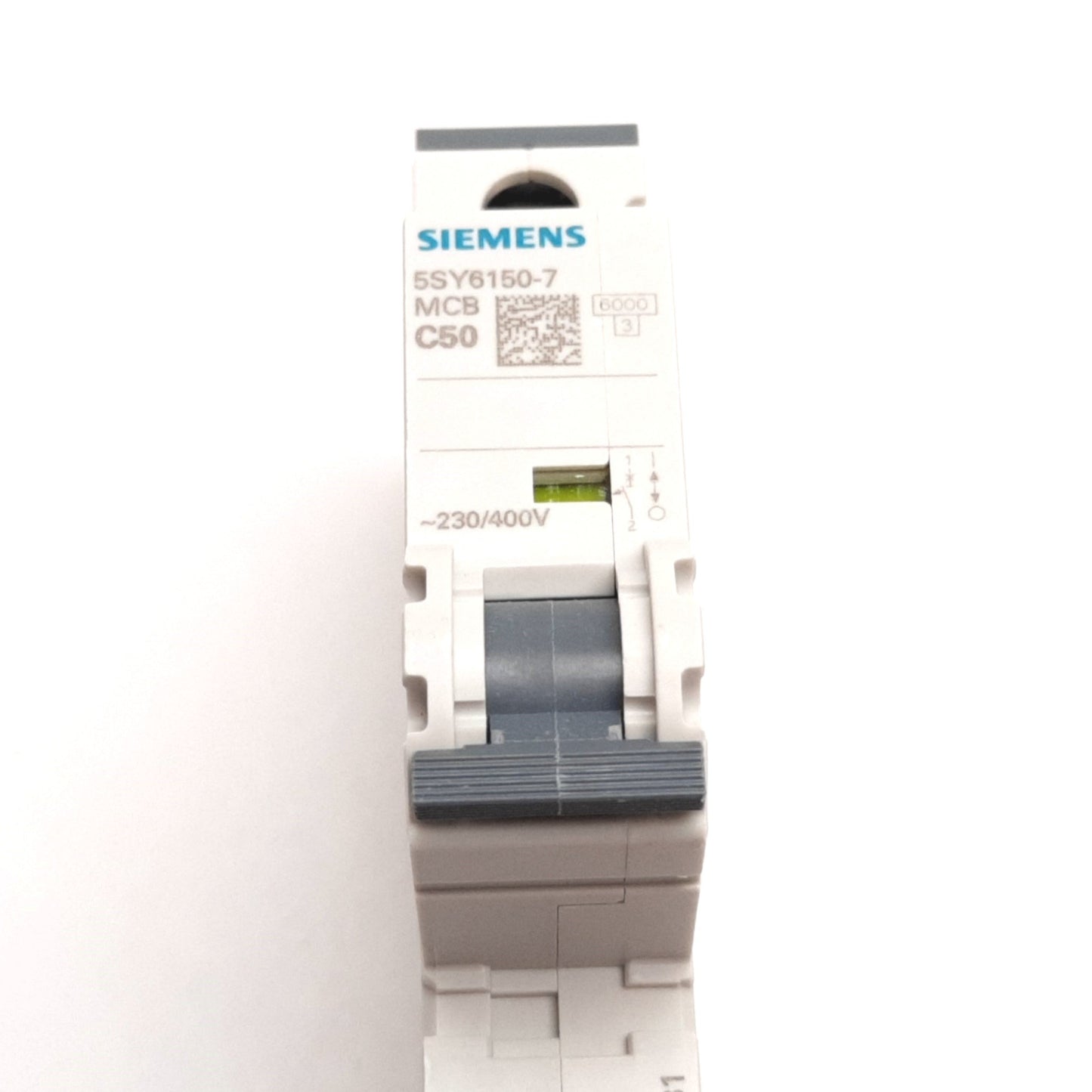New Siemens 5SY6150-7 Miniature Circuit Breaker, 1-Pole, C-Curve, 50A 230/400VAC