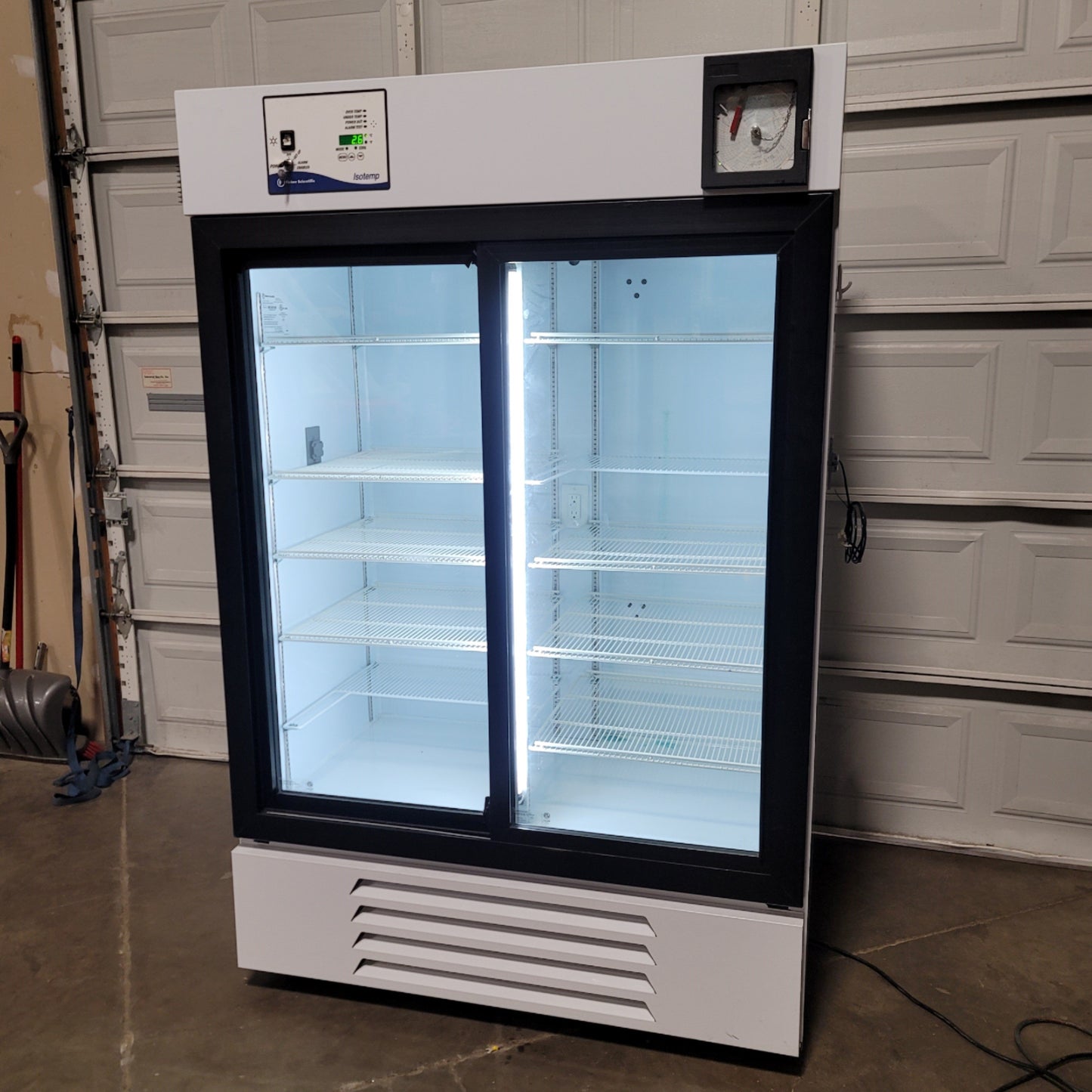 Used Fisher Scientific MH45PA-GARE-FS Double Sliding Door Refrigerator 45CuFt, 115VAC