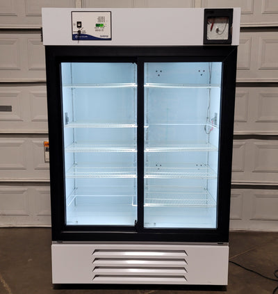 Used Fisher Scientific MH45PA-GARE-FS Double Sliding Door Refrigerator 45CuFt, 115VAC