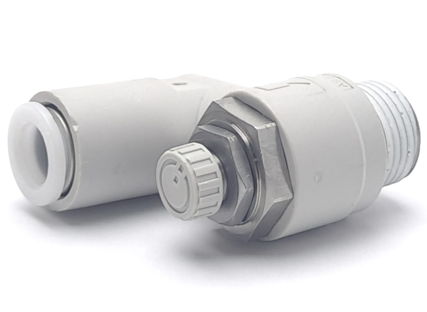 New Lot of 10 SMC AS3301FG-N03-11S One-Touch Elbow Speed Controller, 3/8" NPT Port