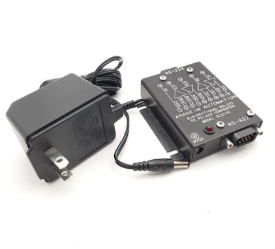 Used Anaheim DC2170 Bidirectional RS-232 to RS-422 Converter, Supply 9VDC, 9-Pin