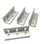 Used Lot of 4 80/20 4296 Aluminum Extrusion Inside 90 Degree Corner Brackets, 6-Hole