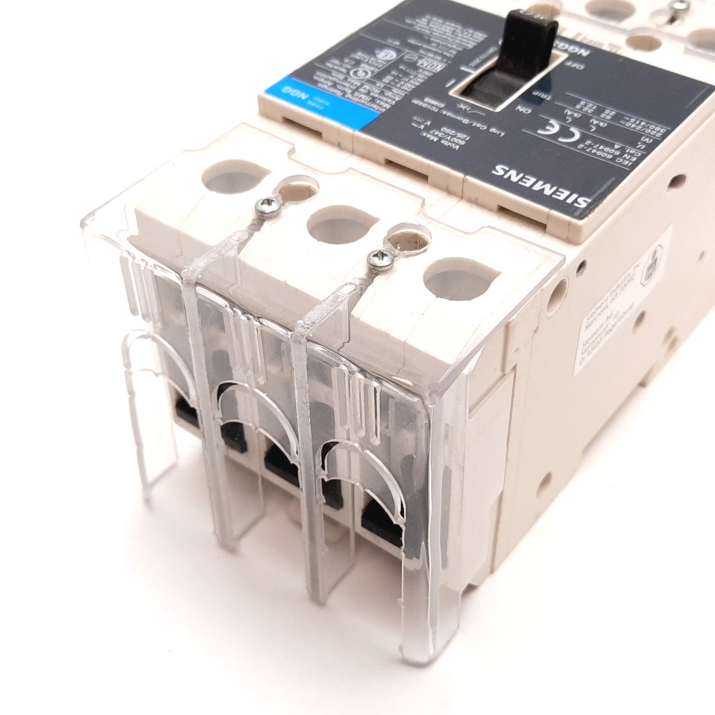 Used Siemens NGG3B080 Circuit Breaker, 3-Pole, Rating: 80A 600Y/347VAC 125/250VDC