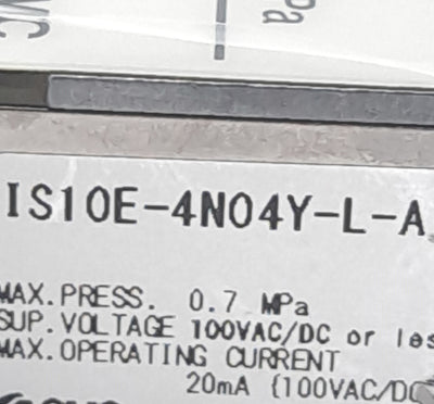 New SMC IS10E-4N04Y-L-A Y40E-A Pressure Switch with Piping Adapter 1/2" NPT, 20mA