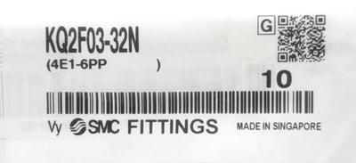 New Lot of 10 SMC KQ2F03-32N Push to Connect Fitting 5/32" Tube 10-32 UNF Female