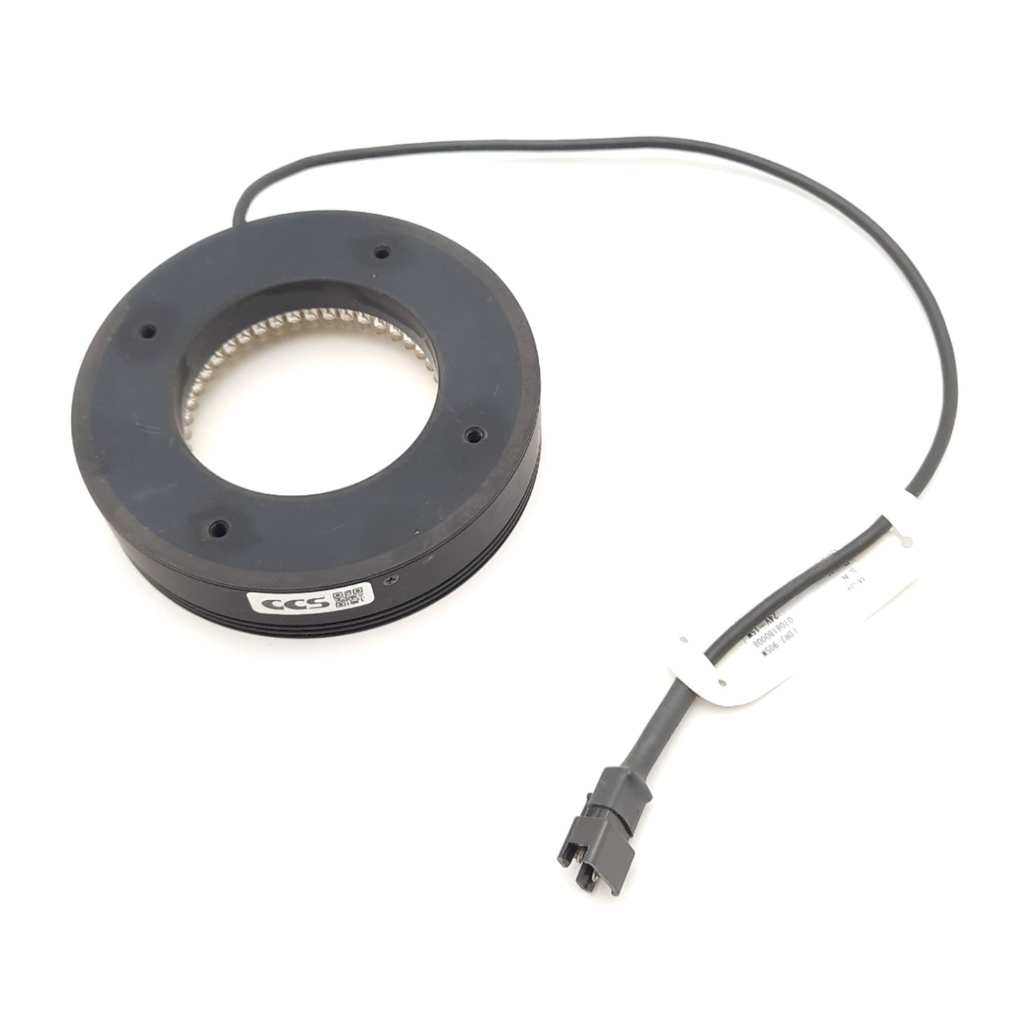 Used CCS LDR2-90SW Machine Vision Ring Light, 5500K White LED 90mm OD, 50mm ID, 24VDC