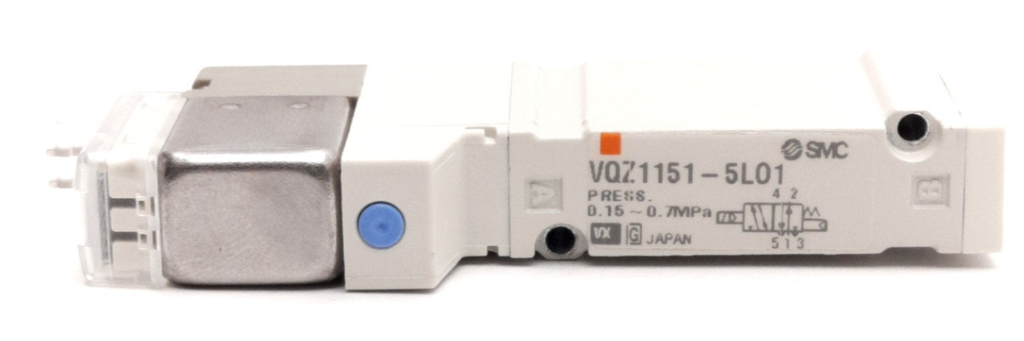 New SMC VQZ1151-5L01 Solenoid Valve, 4 Way-5 Port, 24VDC Coil, 0.15~0.7MPa