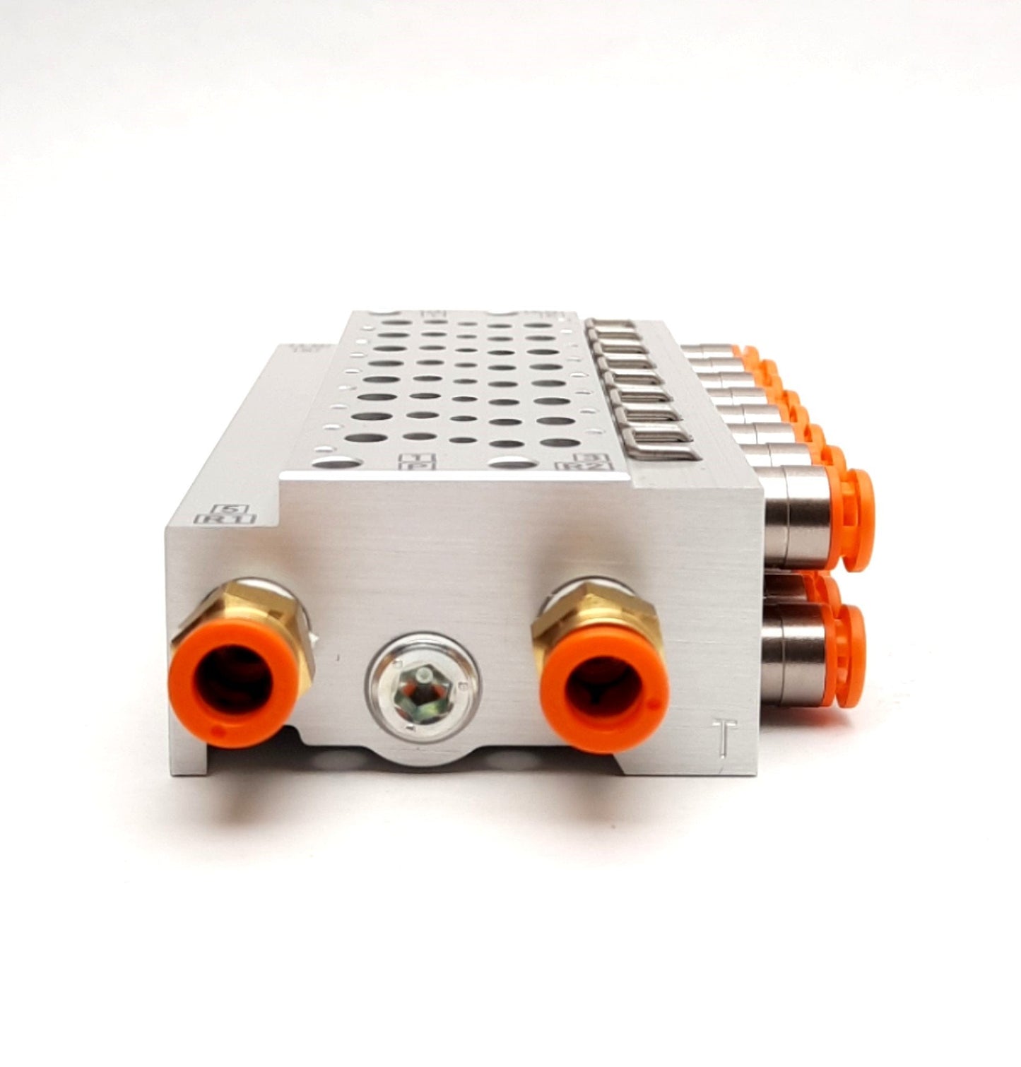 New SMC VV5QZ15-08N7TC Manifold Base, 8 Stations 1/4" P2C For VQ1000 Solenoid Valves