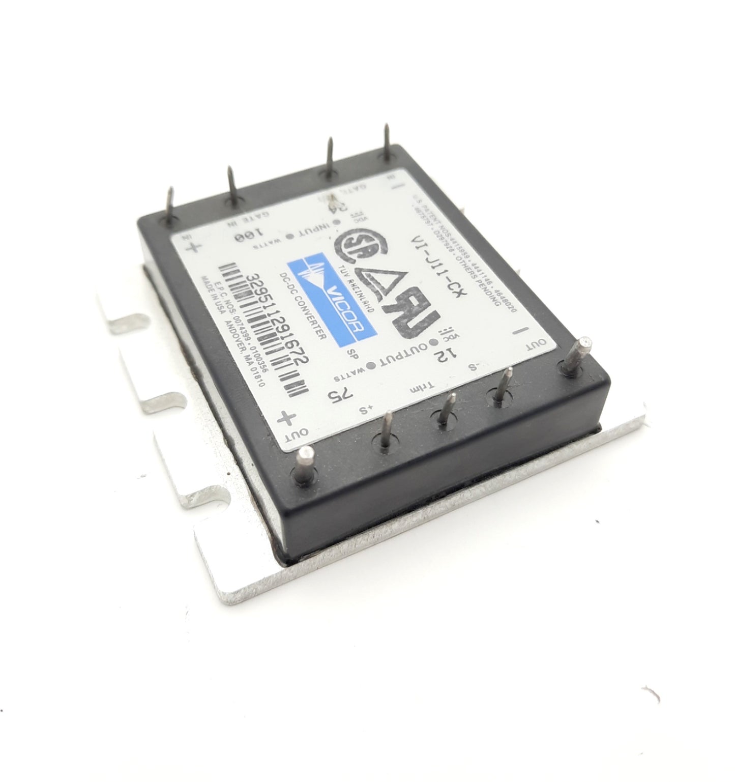 Used Vicor VI-J11-CX Isolated Module DC-DC Converter 1 Output 12V 6.25A 21V-32VDC 75W