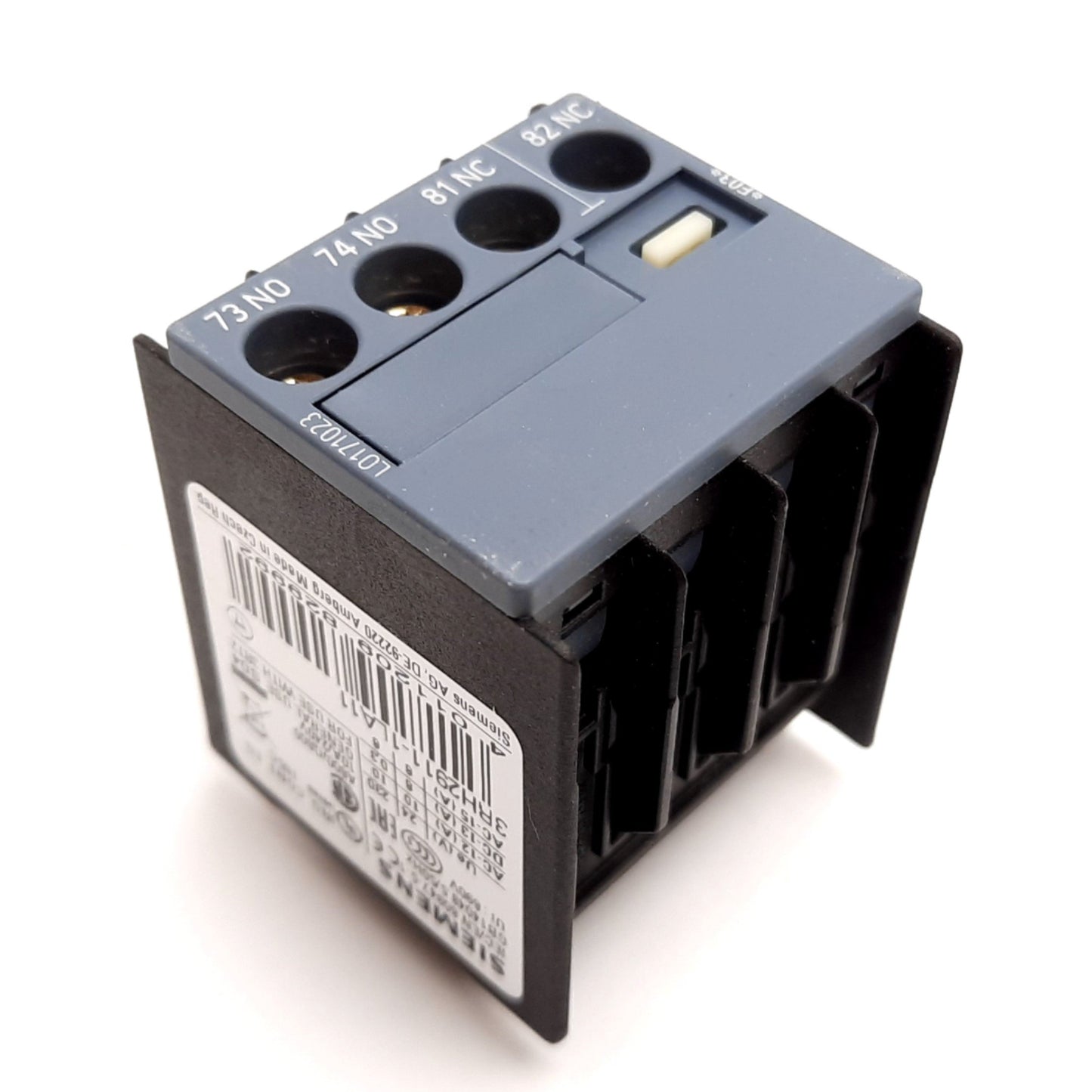 New Siemens 3RH2911-1LA11 Auxiliary Contact Block, 1x N/O 1x N/C, Rating: 10A 240VAC