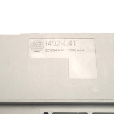 New – Open box Lot of 21 Allen Bradley 1492-L4T Feed Through Terminal Blocks, 800V AC/DC, 32A