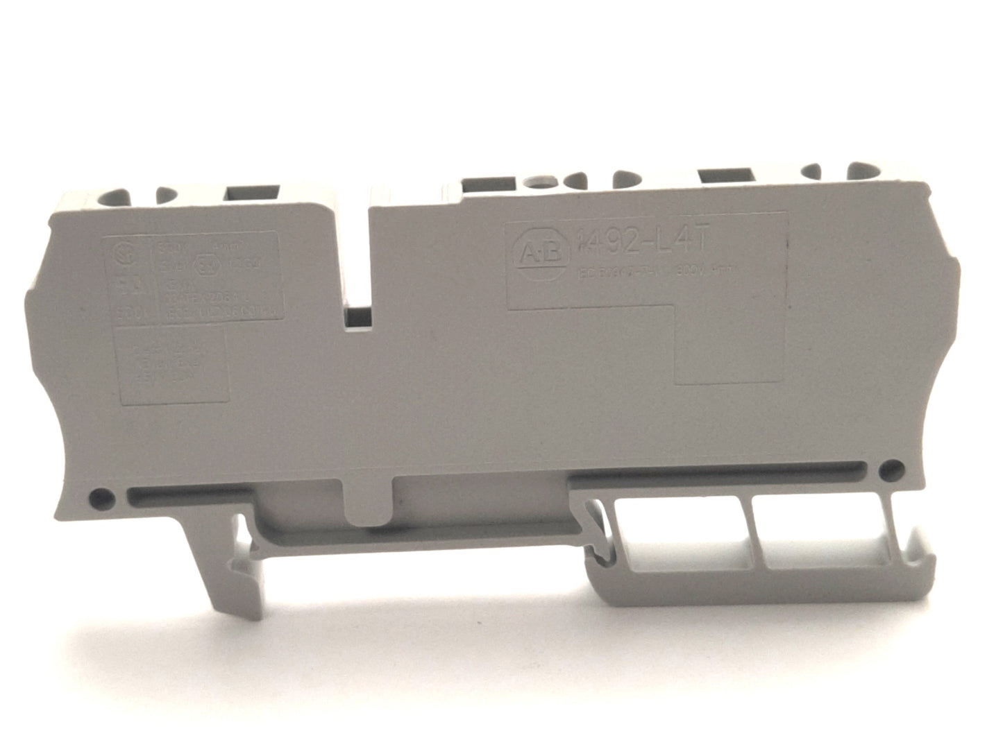 New – Open box Lot of 21 Allen Bradley 1492-L4T Feed Through Terminal Blocks, 800V AC/DC, 32A