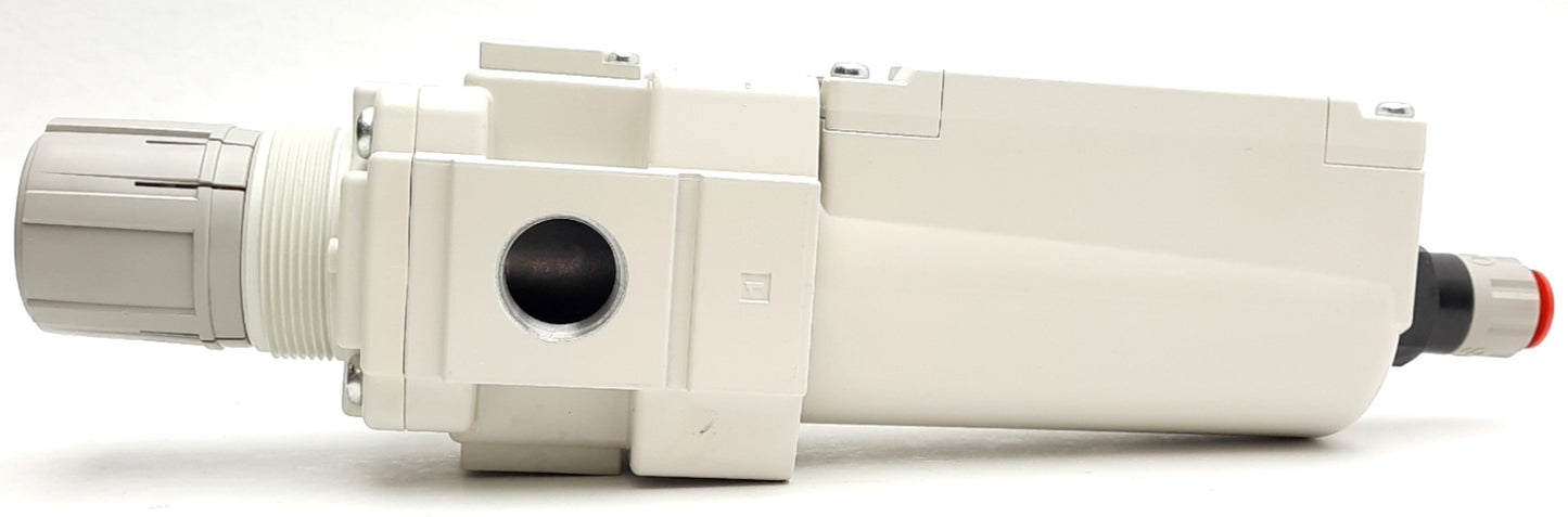 New SMC AW40K-N04C-8Z-B Filter Regulator 1/2"NPT, .05-1MPa, 3/8"P2C NC Drain