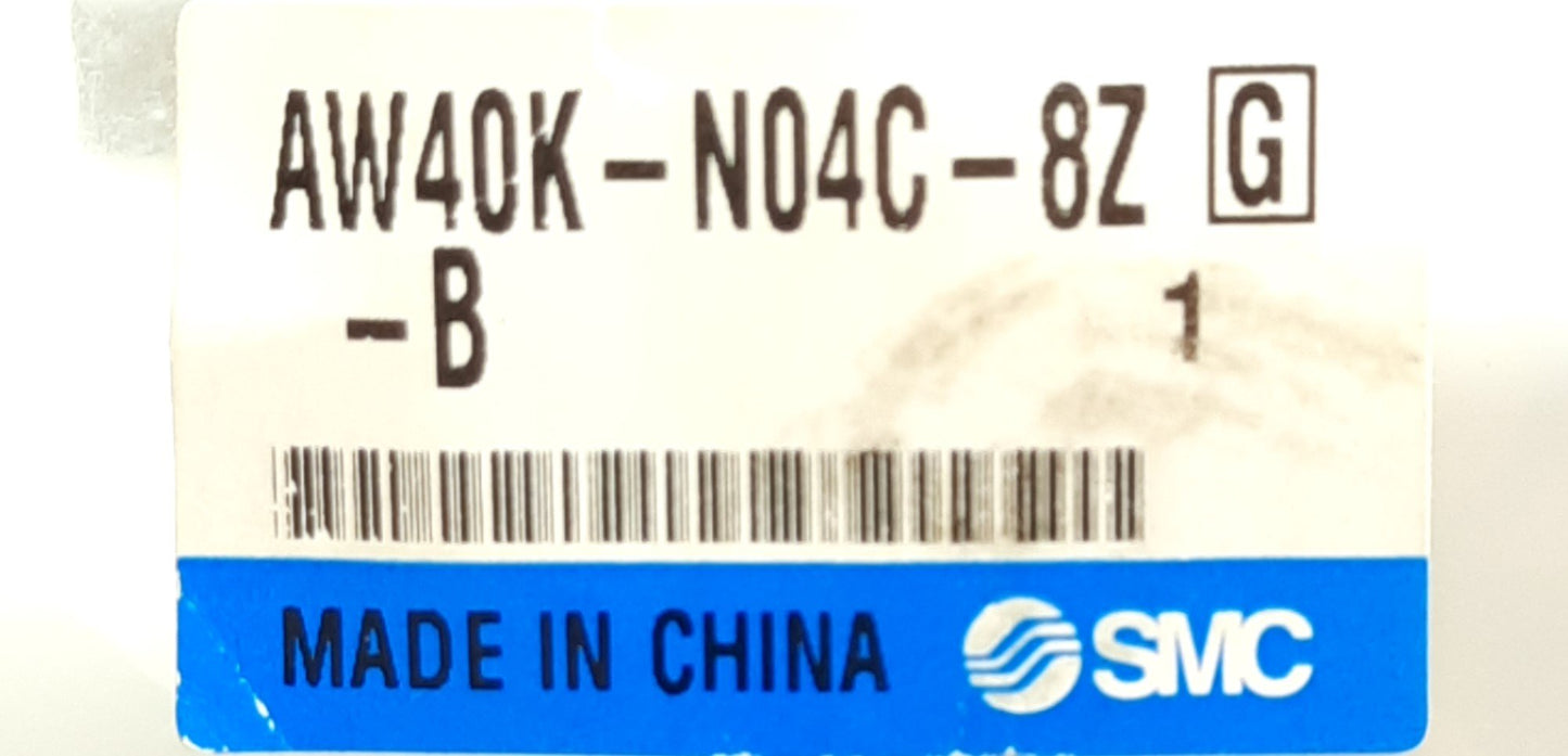 New SMC AW40K-N04C-8Z-B Filter Regulator 1/2"NPT, .05-1MPa, 3/8"P2C NC Drain