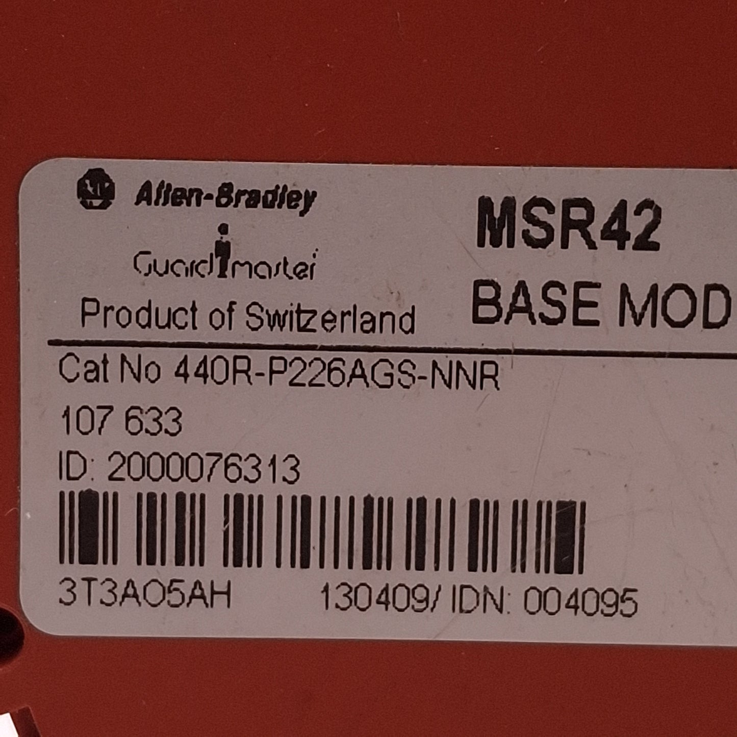 Used Allen Bradley 440R-P226AGS-NNR MSR42 Multi-Function Light Curtain Safety Module