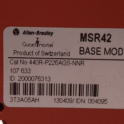 Used Allen Bradley 440R-P226AGS-NNR MSR42 Multi-Function Light Curtain Safety Module