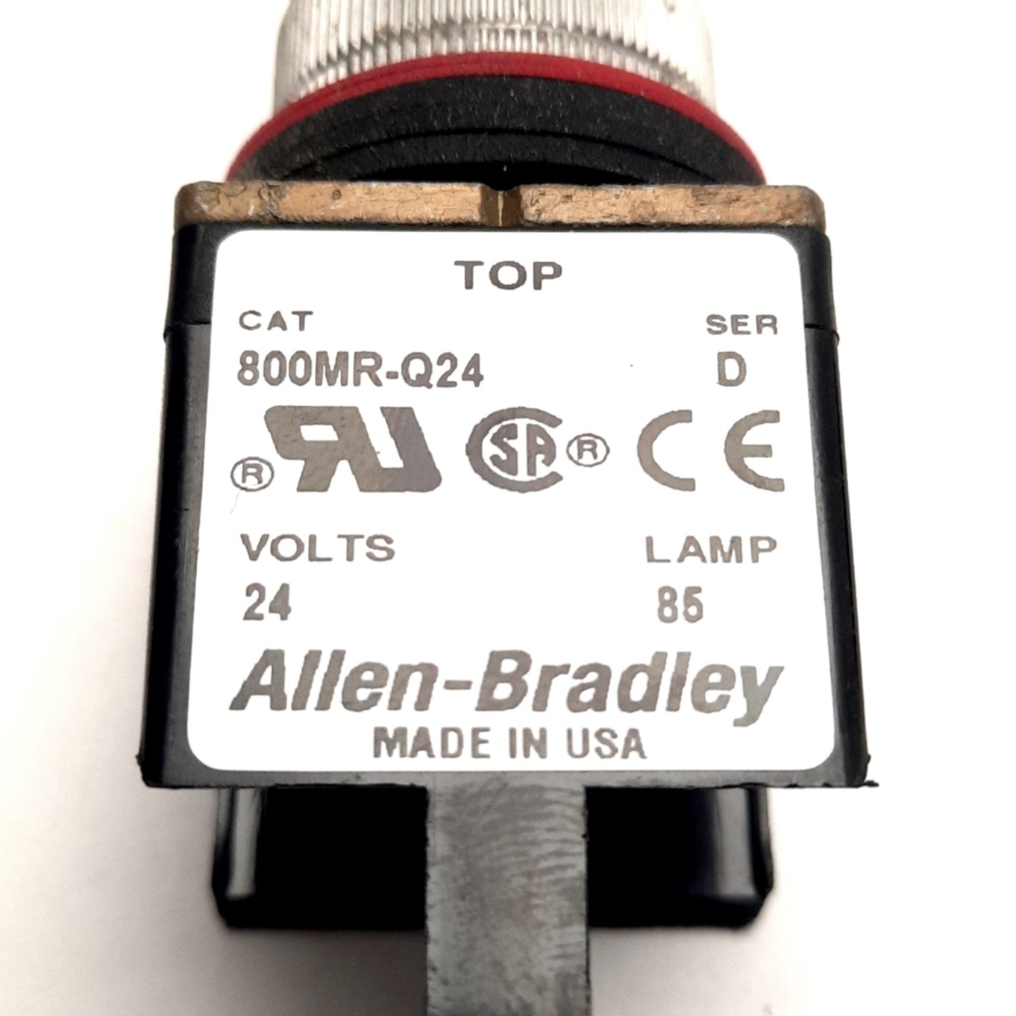 Used Lot of 4 Allen Bradley 800MR-Q24 Indicator Lights, 24V, w/o Contact, Dead Bulb