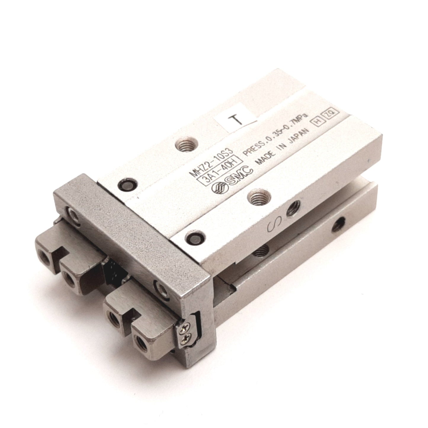 Used SMC MHZ2-10S3 Parallel Gripper, Single Acting N/O, Bore: 10mm, Stroke: 4mm