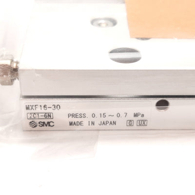 New SMC MXF16-30 Pneumatic Slide Table, Bore: 16mm, Stroke: 30mm, 0.15-0.7MPa M5x0.8