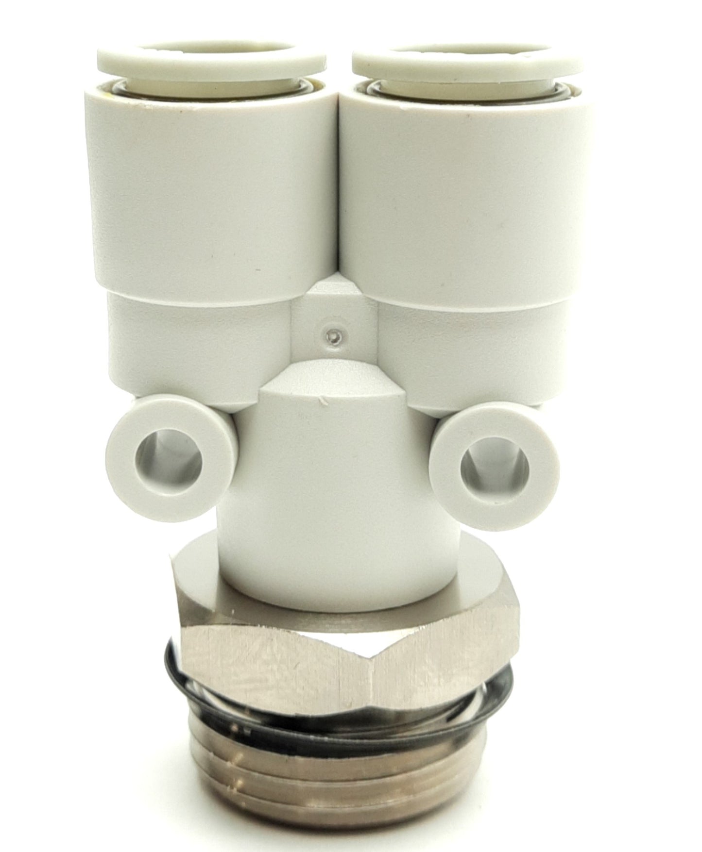 New – Open box Lot of 4 SMC KQ2U10-U04N Y Push to Connect Fittings, 2x 10mm Tube to 1/2"R Male