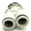 New – Open box Lot of 4 SMC KQ2U10-U04N Y Push to Connect Fittings, 2x 10mm Tube to 1/2"R Male