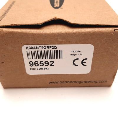 New Banner K30ANT2GRF2Q Illuminated Touch Button, 2-Color Green/Red, 12-30VDC, 4-Pin