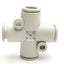 New – Open box Lot of 5 KQ2TW10-00A Cross Push to Connect Fitting, 4x 10mm Tube, 1.0MPa