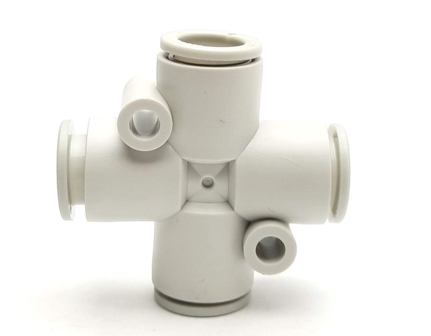 New – Open box Lot of 5 KQ2TW10-00A Cross Push to Connect Fitting, 4x 10mm Tube, 1.0MPa