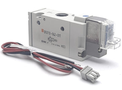 New SMC SYJ712-5LZ-01T Solenoid Valve, 2-Position 3-Port, 24VDC, 1/8" NPTF, L-Plug