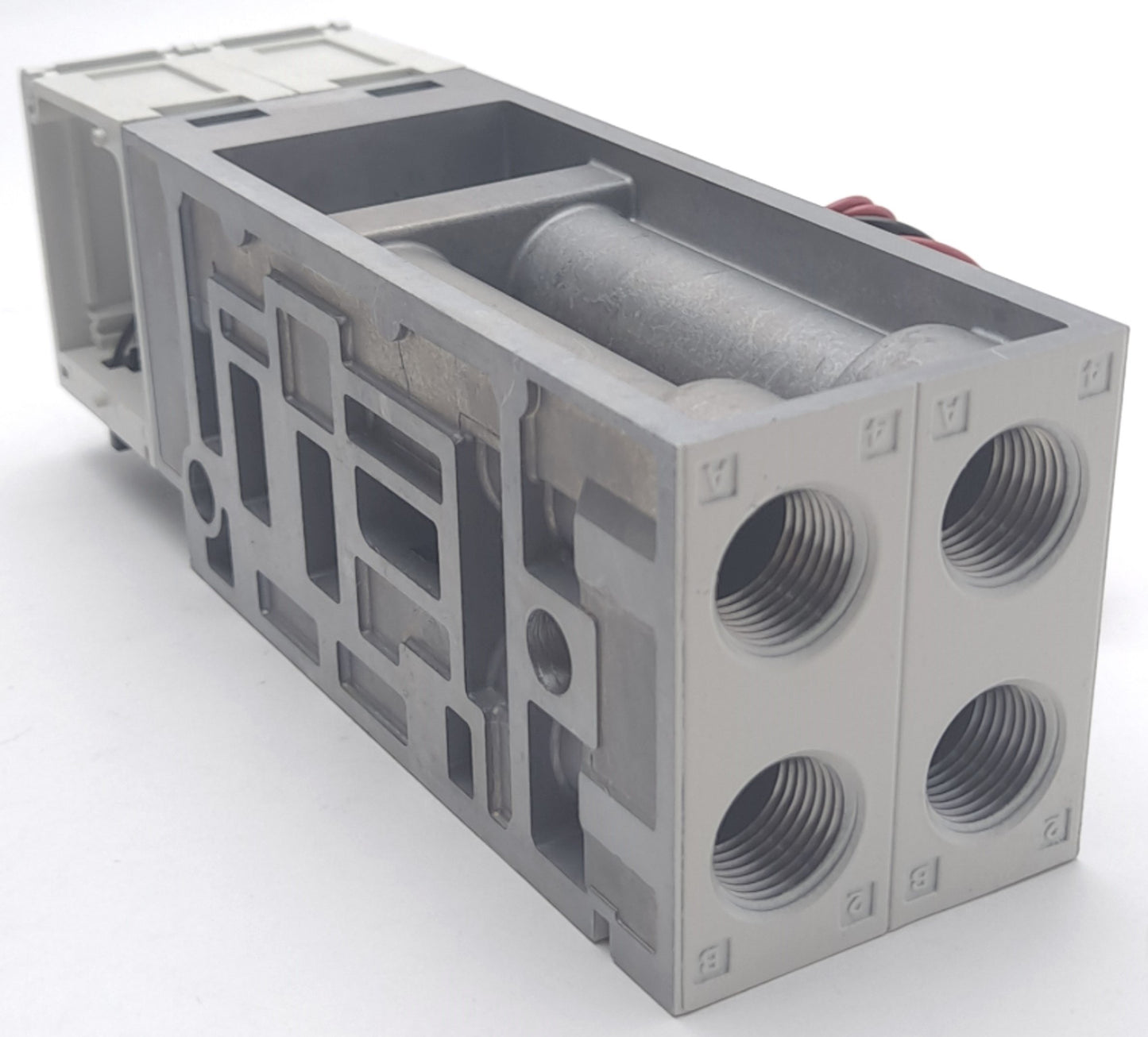 Used SMC VVQ4000-1D-T1-03T Double Manifold Block For use with VQ4000 Series