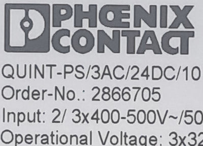 New Phoenix Contact QUINT-PS/3AC/24DC/10 Power Supply 400-500VAC IN 24VDC 10A OUT