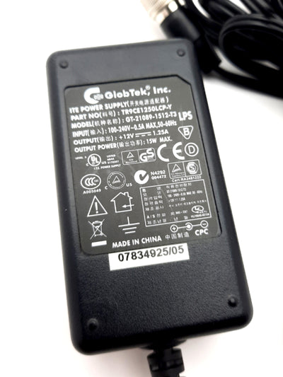 New GlobTek GT-21089-1512-T3 Power Supply For Sony XC Series Cameras 12-Pin Female
